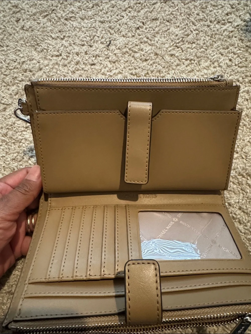 Michael Kors Beige Ombre Signature Wristlet